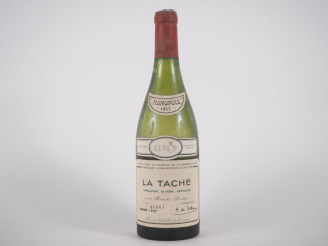 Vente aux enchères 1 BOUTEILLE LA TACHE DOMAINE DE LA ROMANÉE CONTI - 1957 - GRANDE VIDAN