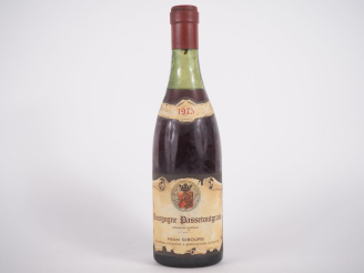 Vente aux enchères 1 BOUTEILLE BOURGOGNE PASSE TOUT GRAINS HENRI GIBOURG - 1975