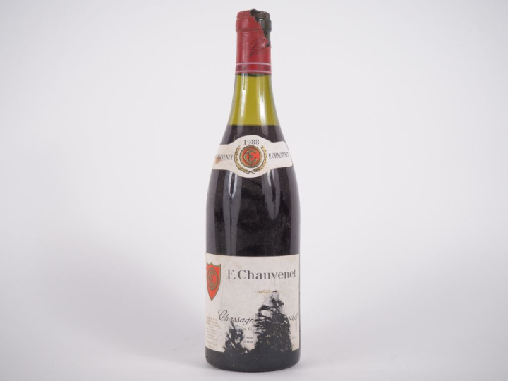 1 BOUTEILLE CHASSAGNE MONTRACHET F. CHAUVENET - 1988 - 4,5 CM/ETA/CAPS