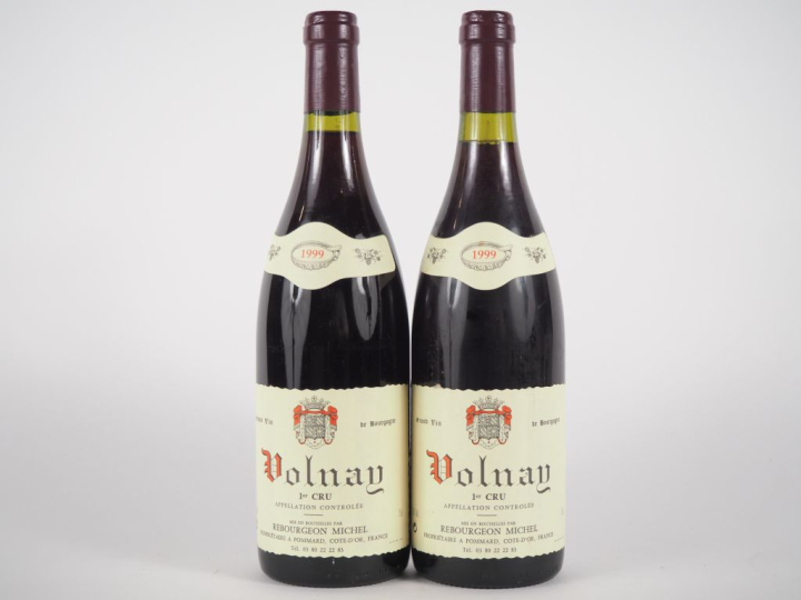 2 BOUTEILLES VOLNAY 1er CRU MICHEL REBOURGEON - 1999
