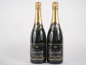 Vente aux enchères 2 BOUTEILLES CHAMPAGNE LANSON 'BLACK LABEL'