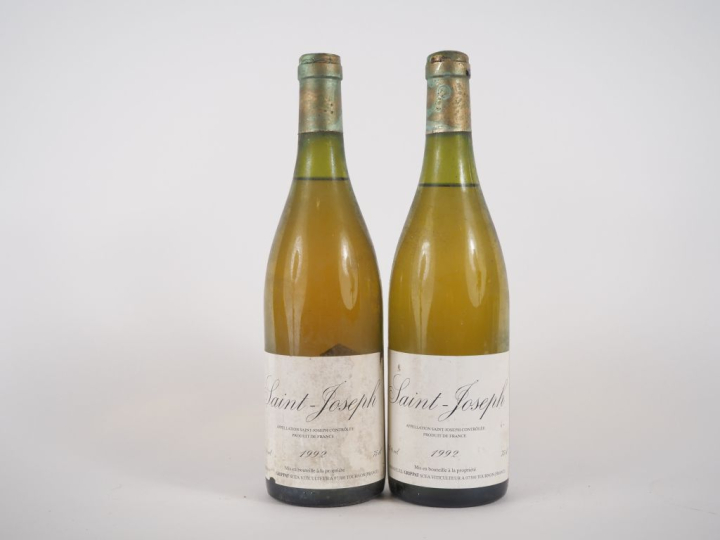 2 BOUTEILLES SAINT JOSEPH DOMAINE GRIPPAT - 1992 - BS
