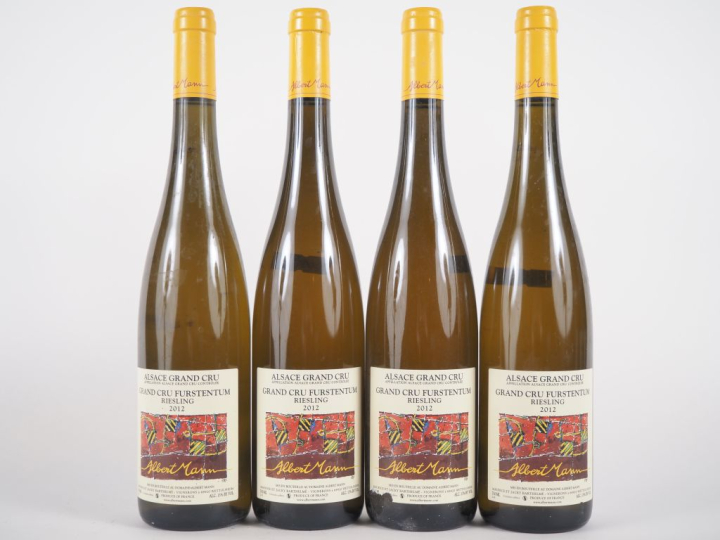 4 BOUTEILLES RIESLING GC 'FURSTENTUM' ALBERT MANN - 2012 - 1 ETLA