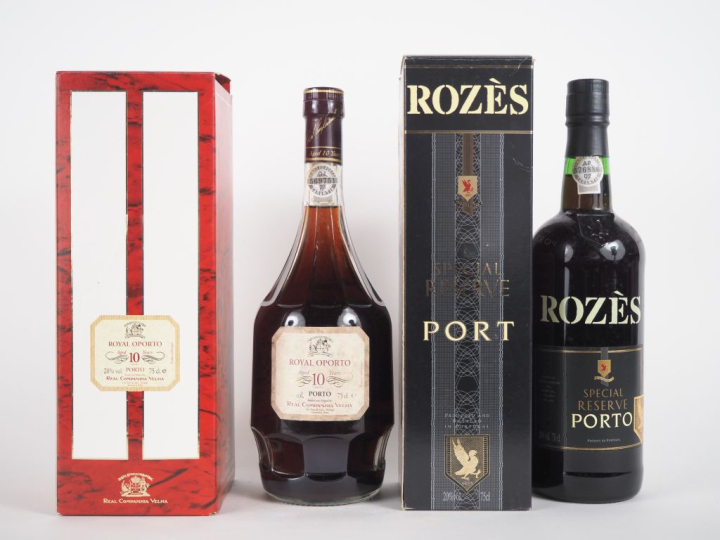 2 BOUTEILLES PORTO : 1 ROZES 'SPECIAL RESERVE' - 1 ROYAL OPORTO '10 AN