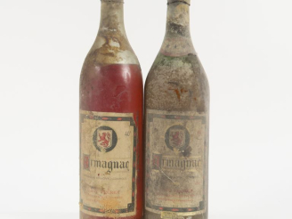 Vente aux enchères 2 VIEILLES BOUTEILLES ARMAGNAC CAVE FRERES - BS