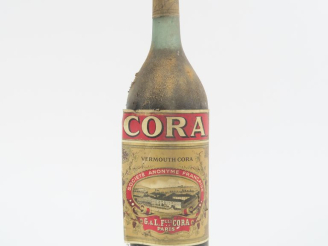 Vente aux enchères 1 VIEILLE BOUTEILLE (1 L) VERMOUTH CORA - BS - CAPS ÉTAIN
