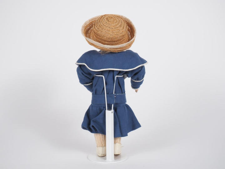 Poupée type Bleuette Jumeau tête porcelaine moule Jumeau bouche ouvert