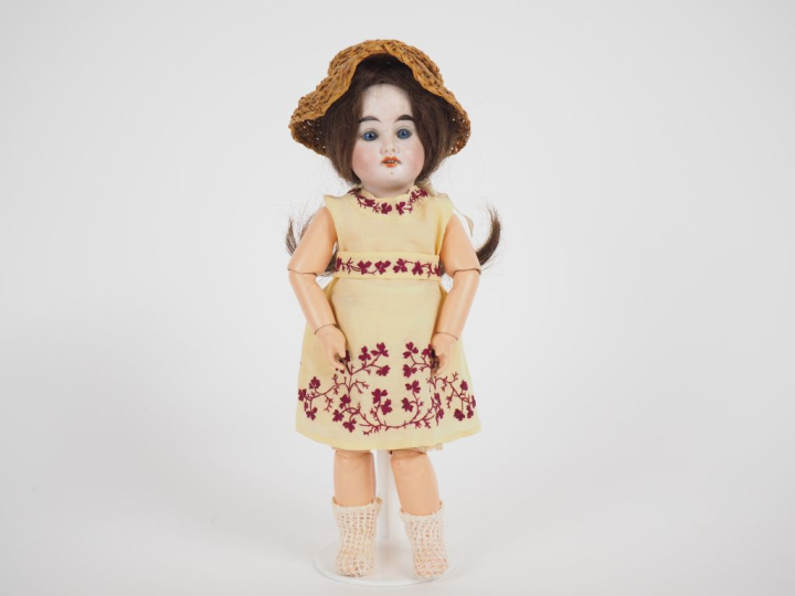 Poupée ancienne Fleischmann type Bleuette tête porcelaine bouche ouver