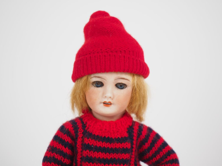 Poupée Bleuette Unifrance 301 tête porcelaine bouche ouverte yeux basc