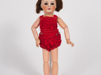 Vente aux enchères Poupée Bleuette Unis france tête porcelaine bouche ouverte yeux sont b