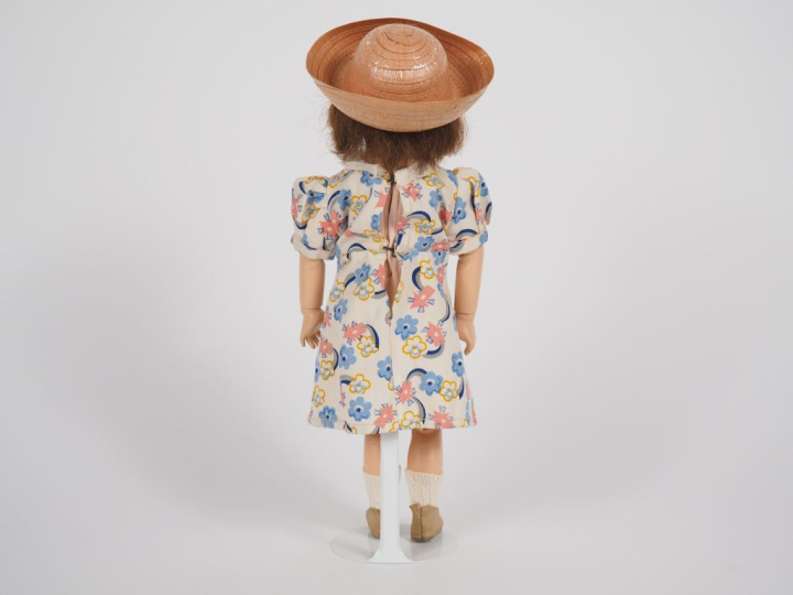 Poupée Bleuette Unisfrance 301  1 1/4  tête porcelaine bouche ouverte 