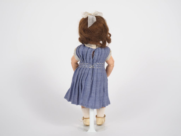 Jolie Poupée Bleuette Unisfrance tête porcelaine bouche ouverte yeux b