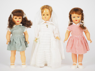 Vente aux enchères Lot de 3 poupées Gégé 8A de 33 cm (taille réelle de la Bleuette 58) de