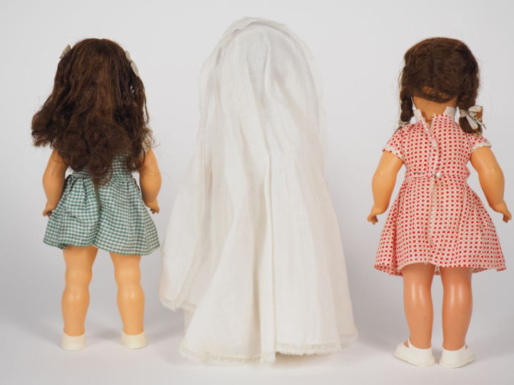 Lot de 3 poupées Gégé 8A de 33 cm (taille réelle de la Bleuette 58) de