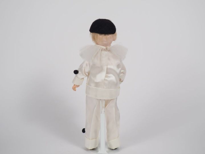 Petite poupée allemande bouche ouverte yeux bruns perruque blonde de s