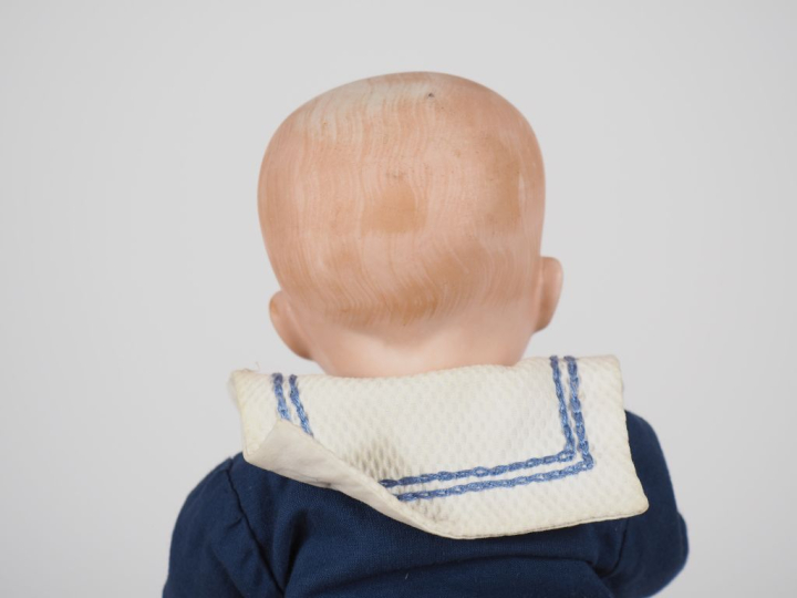 Bébé de caractère allemand tête porcelaine bouche ouverte yeux fixes b