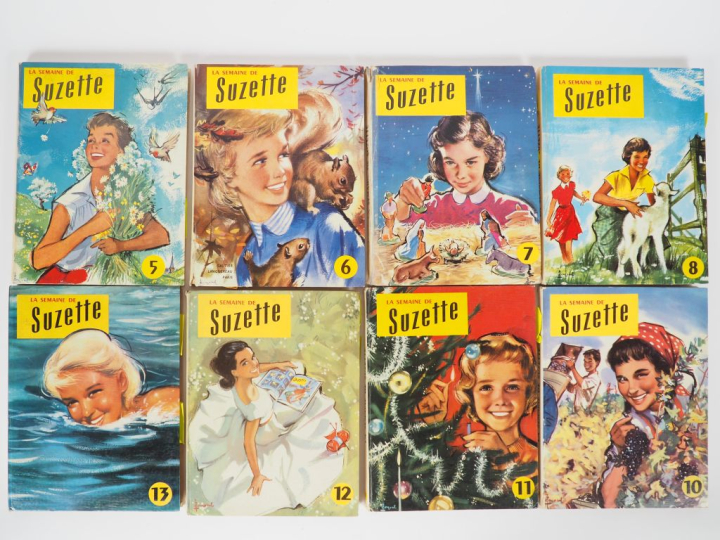 La Semaine de Suzette. 11 vol. De l'année 1956 à 1958.