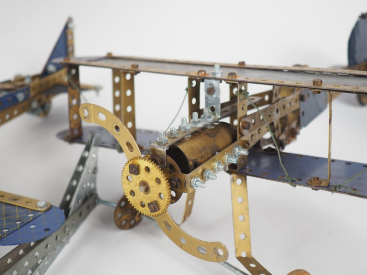 Construction sur base de MECANO ancien lot de 3 avions Long +/- 38cm o