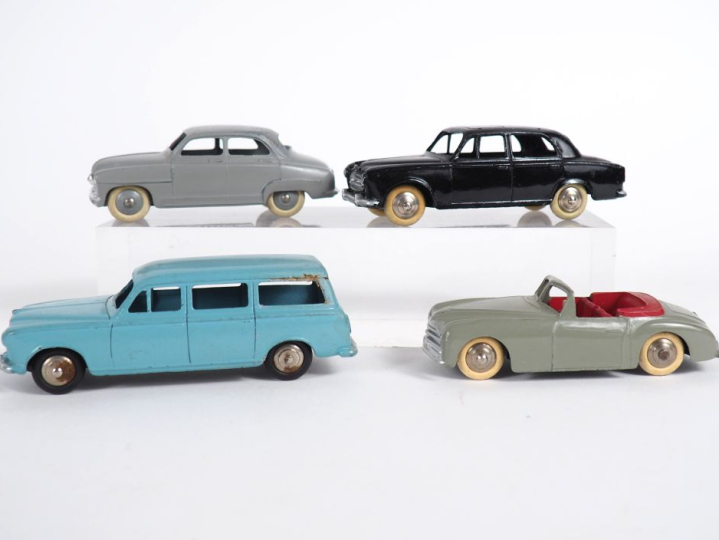 Dinky toys France lot de 4 miniatures au 1/43e dont : Simca 8 sport , 