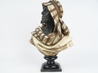 Vente aux enchères KOENIG ET LENGSFELD à Cologne. (attribuée à) "Le maure" Sculpture 1900