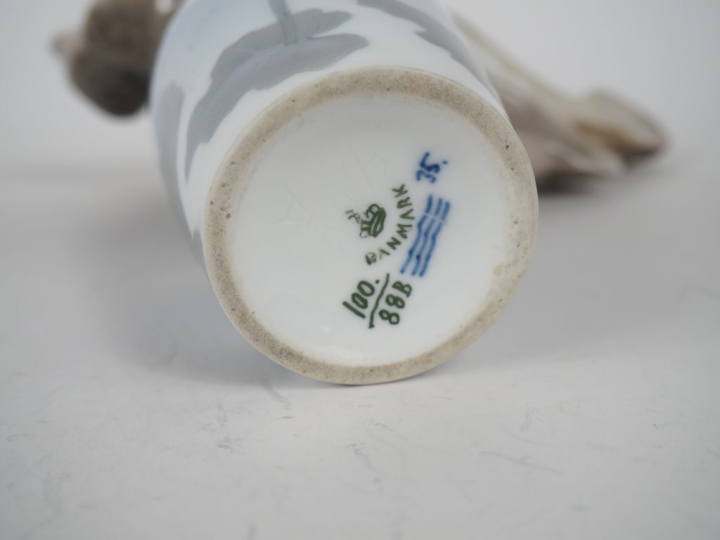 ROYAL COPENHAGUE. "les deux phoques" Groupe en porcelaine  (restauré, 