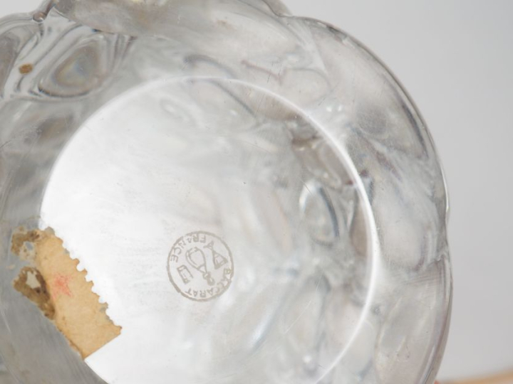 BACCARAT. Pied de lampe en cristal Signé H. 19 cm