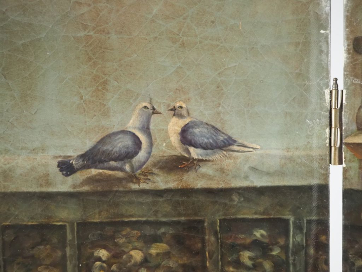 Paravent de style Extreme-Orient à trois brins à décor de jeune femme 