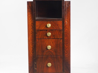 Vente aux enchères Meuble d'appui 1940 en placage de palissandre, quatre tiroirs et une n