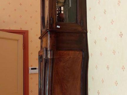 Pendule comtoise bressane dite "demoiselle" Louis XV, en bois naturel 