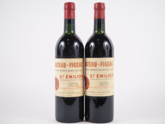 Vente aux enchères 2 BOUTEILLES CHÂTEAU FIGEAC 1er GCC ST ÉMILION - 1979 - LB/ETLA