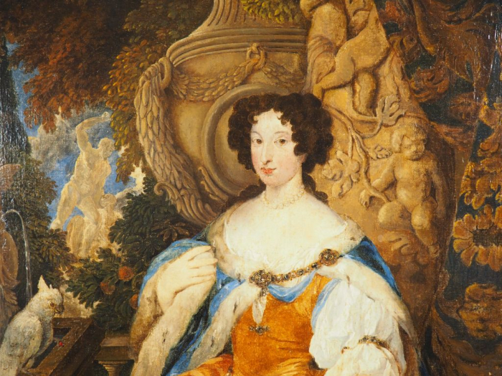 D'après Gaspar Netsher.  "portrait de la Reine Marie II d'Angleterre" 