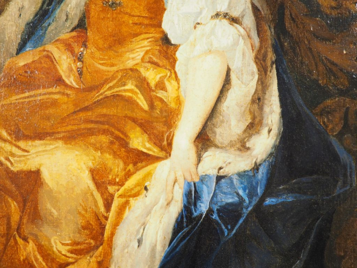 D'après Gaspar Netsher.  "portrait de la Reine Marie II d'Angleterre" 