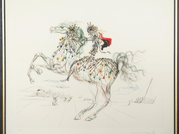 Salvador DALI. Epreuve d'artiste, signée en bas à droite. Dim. (à vue)