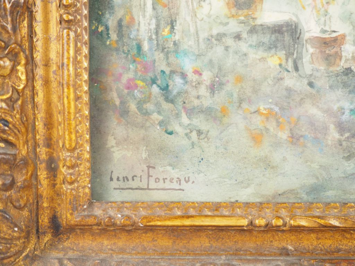 HENRI FOREAU. "paysage" Aquarelle, signée en bas à gauche, Dim: 27,5 X