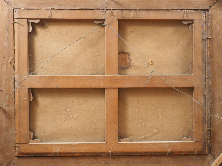 Paul GAGNEUX. "Nature morte au gibier et crustacés". Grande huile sur 