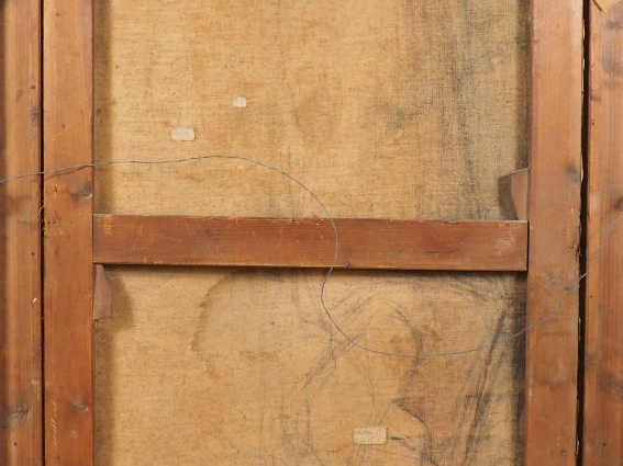 Raphael LEWISOHN. "Paysanne et son enfant revenant des champs". Grande