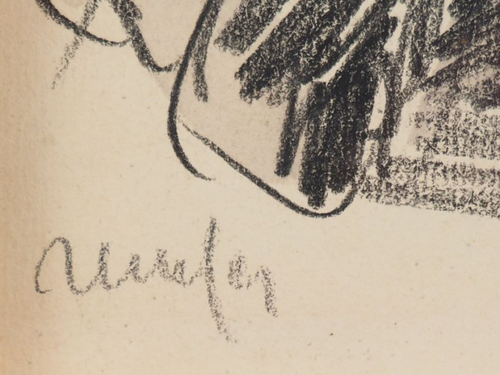 RENEFER. "maternité" Dessin signé en bas à gauche Dim: 19 X 13,5 cm