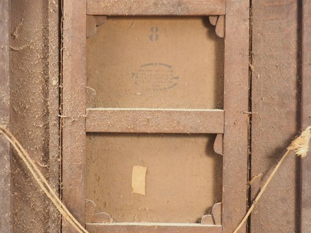 Alfred ROYER. "Paysage lacustre enneigé". Huile sur toile, signée en b