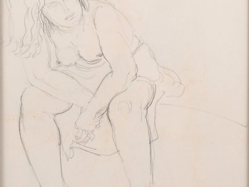 Henri De WAROQUIER.  "Etude de femme négligée" Dessin au crayon signé 