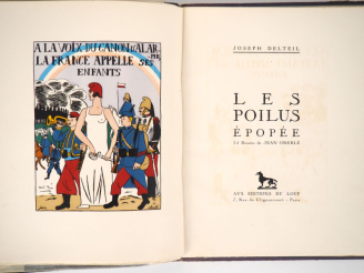 Vente aux enchères DELTEIL (J.). LES POILUS. Épopée. Paris, Éditions du Loup, 1926. Grand