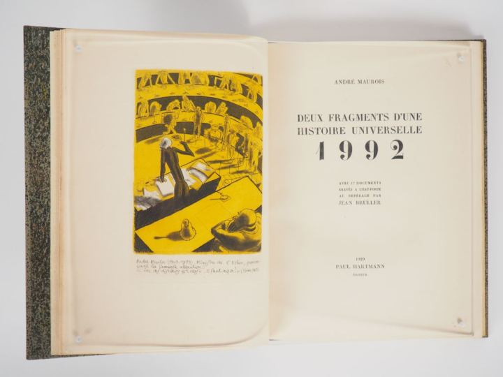 MAUROIS (André). 	DEUX FRAGMENTS D'UNE HISTOIRE UNIVERSELLE. Avec 17 d