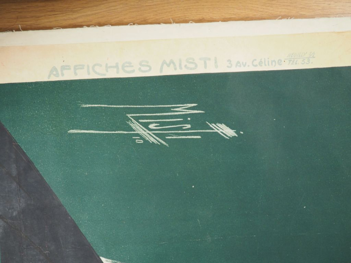 MISTI. "La véritable Perséphone". Affiche entoilée. Signée. Dim. 191 x