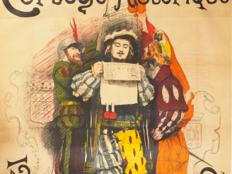 Vente aux enchères Philippe LACHARIE. "Ville de Rouen, cortège historique". Affiche entoi