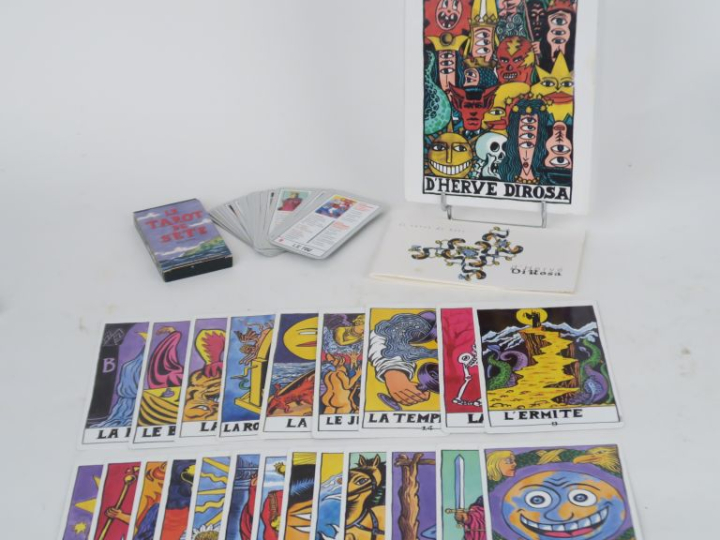 Hervé DI ROSA.  Le Tarot de Sète. Coffret 22 lames numéroté 47/100  Si