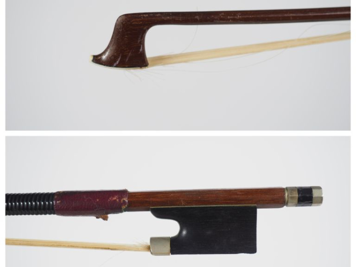 archet d'étude 	en bois d'abeille. (			voilé, mèche et garniture à ref