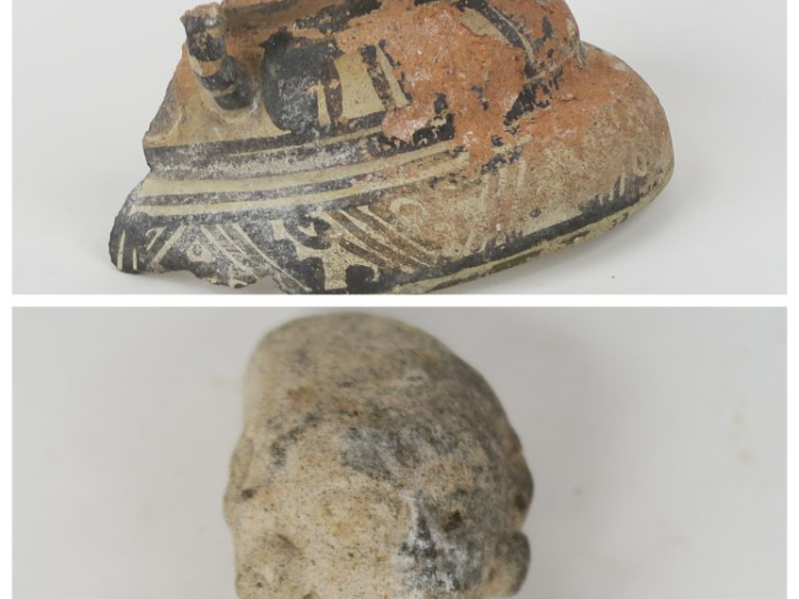 Buste de figurine précolombienne en terre cuite. Culture Tulato (Tumac