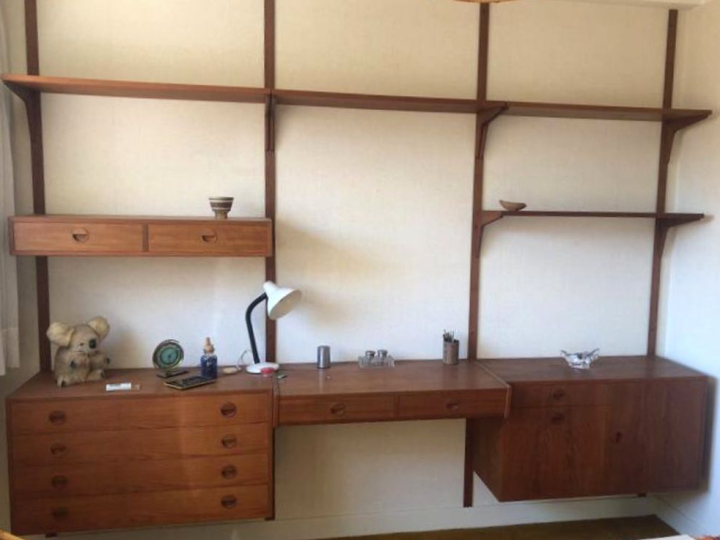 Poul CADOVIUS Etagère modulable scandinave en teck. Années 70. (A remo
