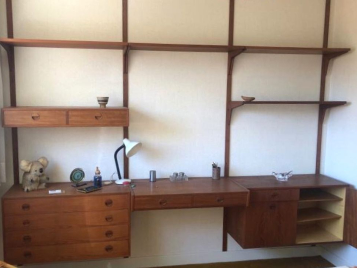 Poul CADOVIUS Etagère modulable scandinave en teck. Années 70. (A remo