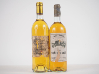 Vente aux enchères 2 BOUTEILLES SAUTERNES : 1 CHÂTEAU LIOT SAUTERNES 1979  BG/EA/ES/PRÉSU