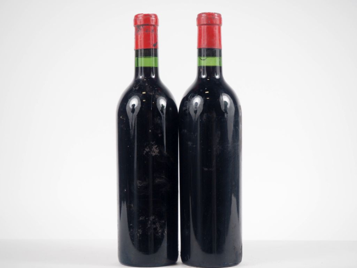 2 BOUTEILLES CHÂTEAU L'ÉVANGILE POMEROL - 1957 - TRÈS BONS NIVEAUX/SE/